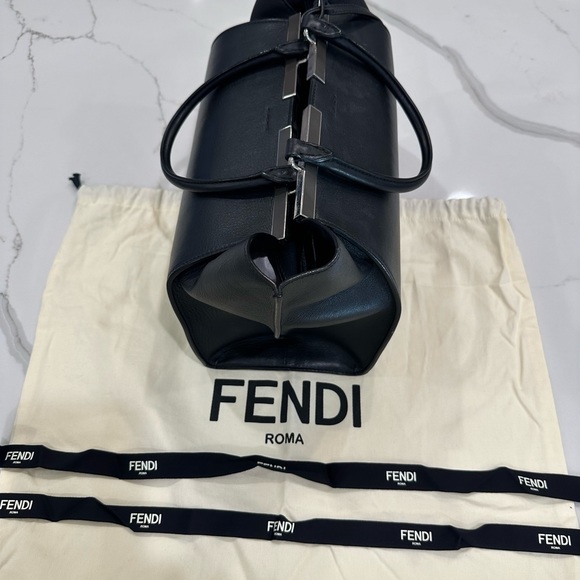 Fendi Bags | Fendi 2 jours Tote | Color: Black/Silver - Picture 4 of 7